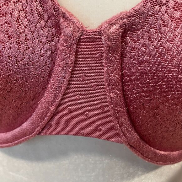 ~ Wacoal 34D Back Appeal® Underwire Bra Pink Unlined Rose Berry Mauve - Picture 3 of 15